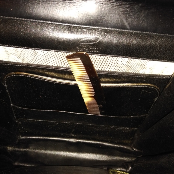 Vintage I Magnin Exotic Lizard Skin Purse with Coin Purse & Original Comb - Picture 7 of 10